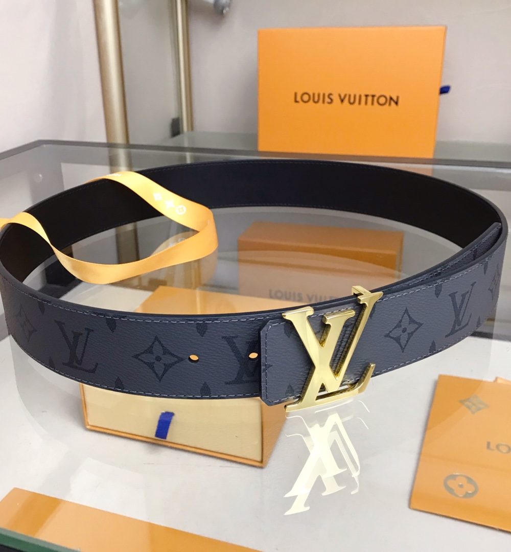 1:1 Replica Louis Vuitton Initiales Reversible LV Belt Monogram Eclipse LV Women Belt
