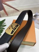 1:1 Replica Louis Vuitton Initiales Reversible LV Belt with Gold Toned Hardware LV Women Belt