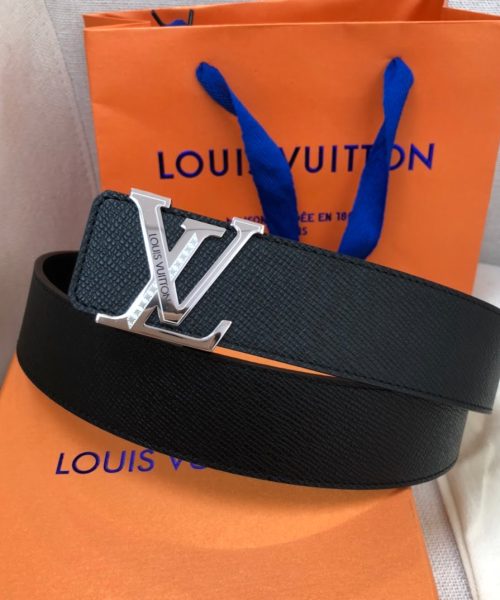 1:1 Replica Louis Vuitton Initiales Reversible LV Belt with Silver Hardware LV Women Belt LV