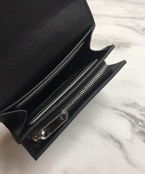 1:1 Replica Louis Vuitton Iris Compact Wallet Mahina Black For Women, Women's Wallet 4.7in/12cm LV M62540