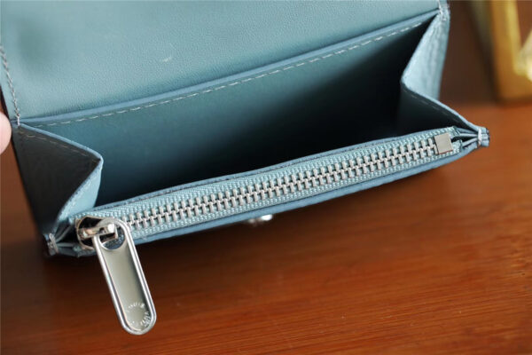 Louis Vuitton Iris Compact Wallet Mahina Light Blue For Women, Women's Wallets 4.2in/12cm LV