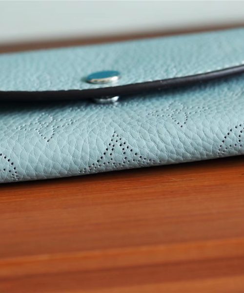1:1 Replica Louis Vuitton Iris Compact Wallet Mahina Light Blue For Women, Women's Wallets 4.2in/12cm LV