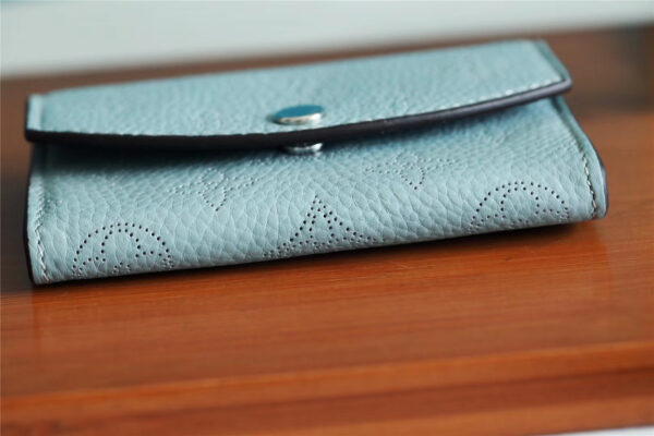 Louis Vuitton Iris Compact Wallet Mahina Light Blue For Women, Women's Wallets 4.2in/12cm LV