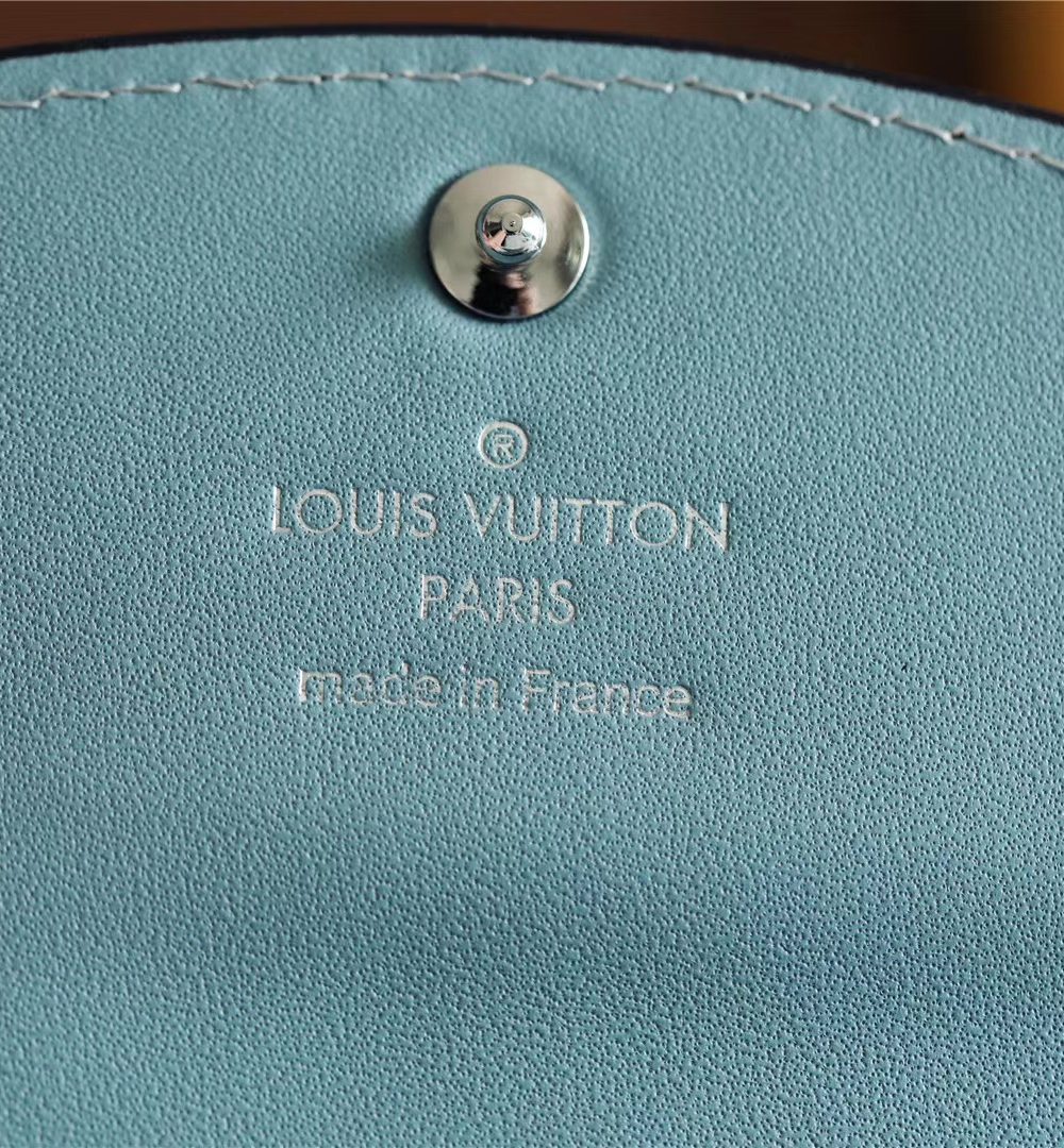 1:1 Replica Louis Vuitton Iris Compact Wallet Mahina Light Blue For Women, Women's Wallets 4.2in/12cm LV