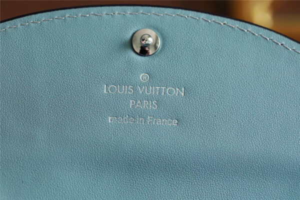 Louis Vuitton Iris Compact Wallet Mahina Light Blue For Women, Women's Wallets 4.2in/12cm LV