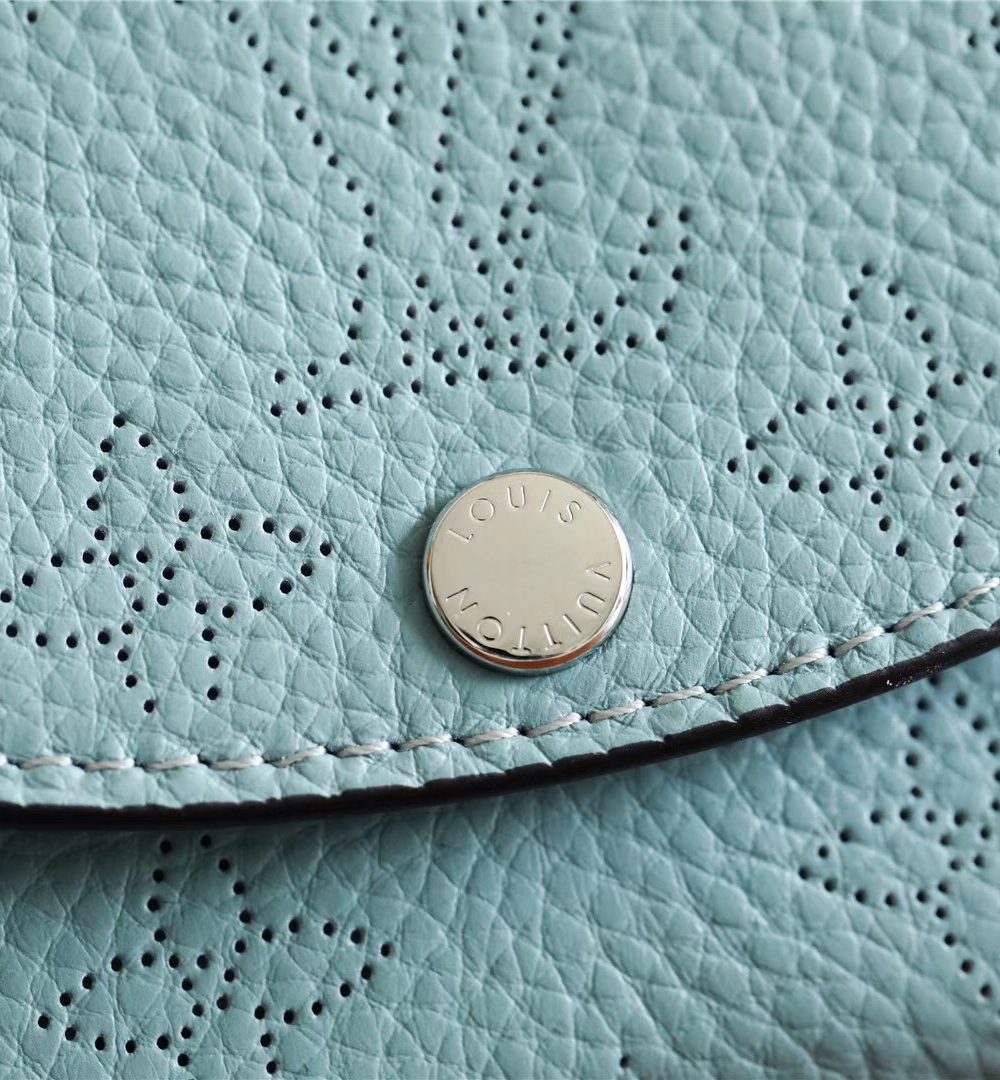 1:1 Replica Louis Vuitton Iris Compact Wallet Mahina Light Blue For Women, Women's Wallets 4.2in/12cm LV