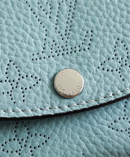 1:1 Replica Louis Vuitton Iris Compact Wallet Mahina Light Blue For Women, Women's Wallets 4.2in/12cm LV