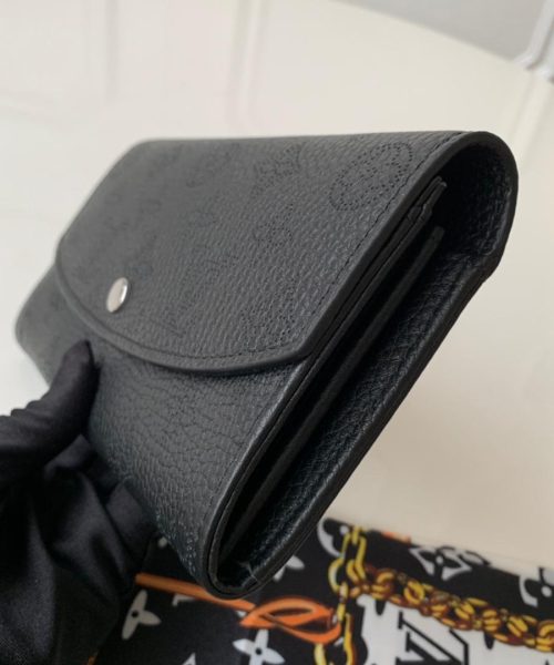 1:1 Replica Louis Vuitton Iris Wallet Monogram Canvas Black For Women, Women's Wallet 7.48in/19cm LV M60143
