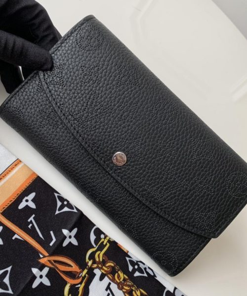 1:1 Replica Louis Vuitton Iris Wallet Monogram Canvas Black For Women, Women's Wallet 7.48in/19cm LV M60143