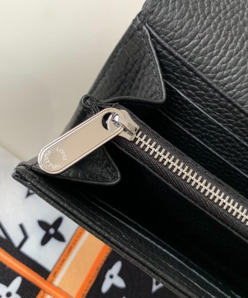 1:1 Replica Louis Vuitton Iris Wallet Monogram Canvas Black For Women, Women's Wallet 7.48in/19cm LV M60143