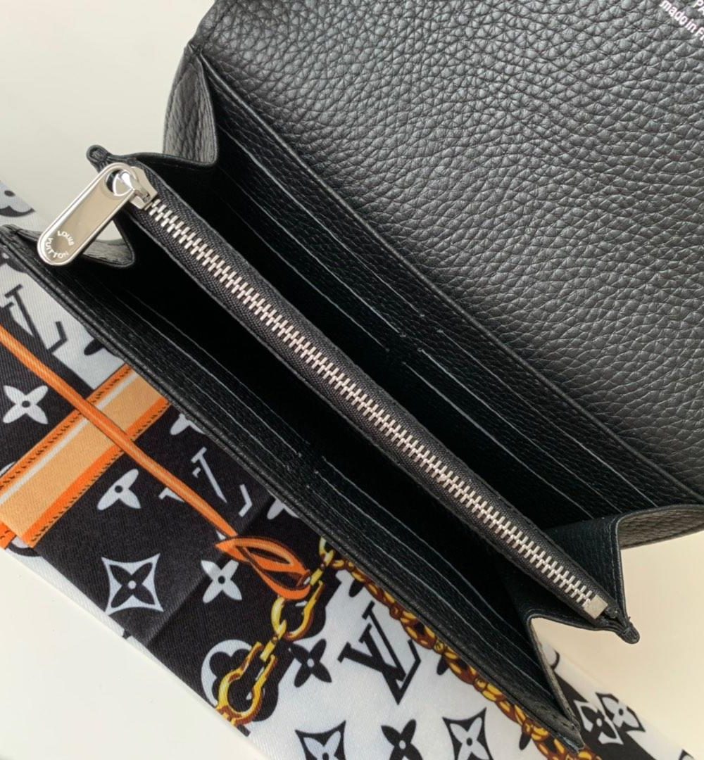 1:1 Replica Louis Vuitton Iris Wallet Monogram Canvas Black For Women, Women's Wallet 7.48in/19cm LV M60143