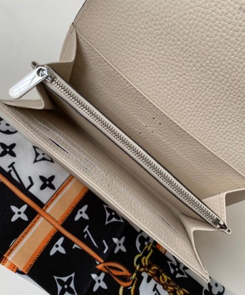 1:1 Replica Louis Vuitton Iris Wallet Monogram Canvas Greige For Women, Women's Wallet 19cm LV M60144