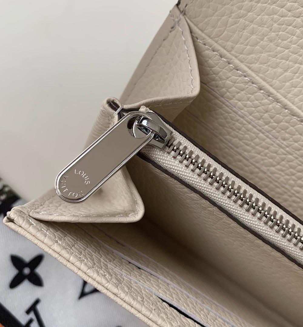 1:1 Replica Louis Vuitton Iris Wallet Monogram Canvas Greige For Women, Women's Wallet 19cm LV M60144