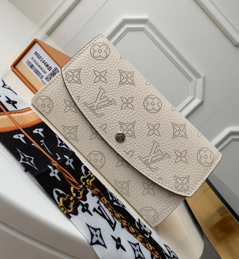 1:1 Replica Louis Vuitton Iris Wallet Monogram Canvas Greige For Women, Women's Wallet 19cm LV M60144