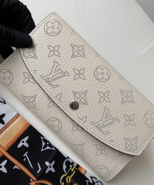 1:1 Replica Louis Vuitton Iris Wallet Monogram Canvas Greige For Women, Women's Wallet 19cm LV M60144