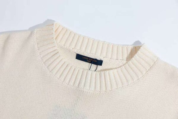 Louis Vuitton Jacquard Duck Crewneck Sweatshirt Cream For Men