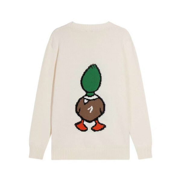 Louis Vuitton Jacquard Duck Crewneck Sweatshirt Cream For Men