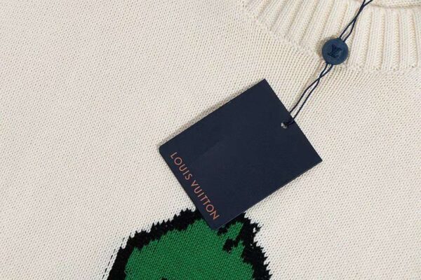 Louis Vuitton Jacquard Duck Crewneck Sweatshirt Cream For Men