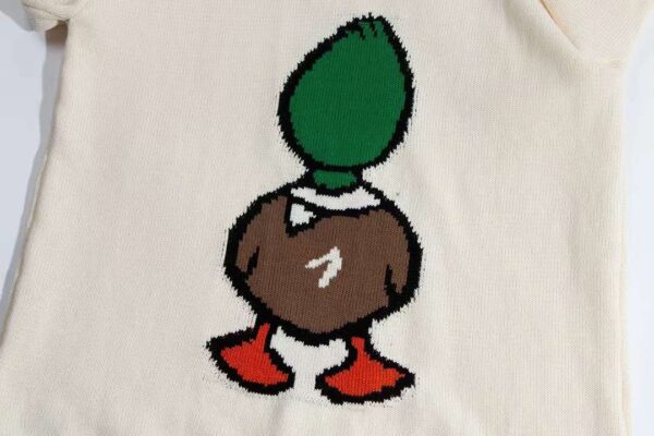 Louis Vuitton Jacquard Duck Crewneck Sweatshirt Cream For Men