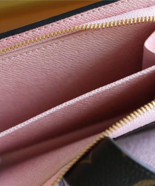 1:1 Replica Louis Vuitton Juliette Wallet Monogram Canvas Rose Ballerine Pink For Women, Women's Wallets 5.1in/13cm LV M80973