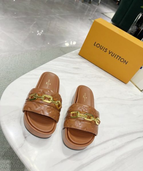 Louis Vuitton Jumbo Flatform Mule Brown For Women LV
