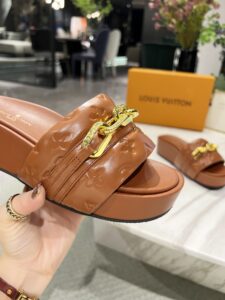 Louis Vuitton Jumbo Flatform Mule Brown For Women LV