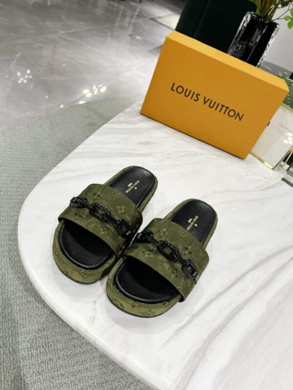 Louis Vuitton Jumbo Flatform Mule Green For Women LV