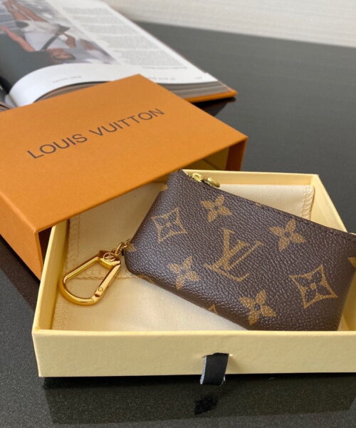 Louis Vuitton Key Pouch In Iconic Monogram Canvas Brown For Women, Women's Wallet 12cm LV M62650