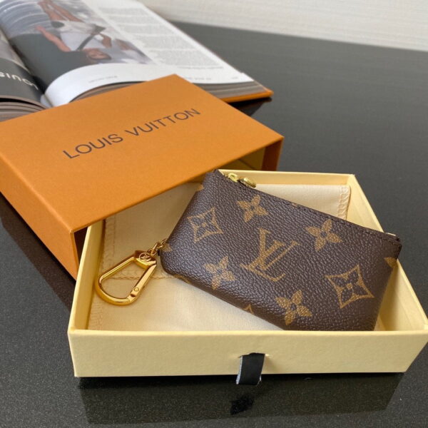 Louis Vuitton Key Pouch In Iconic Monogram Canvas Brown For Women, Women's Wallet 12cm LV M62650
