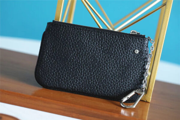 Louis Vuitton Key Pouch Mahina Black For Women, Women's Wallets 5.1in/13cm LV