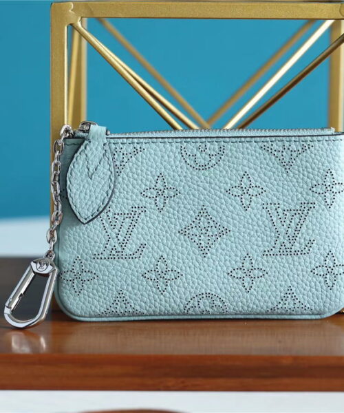 Louis Vuitton Key Pouch Mahina Light Blue For Women, Women's Wallets 5.1in/13cm LV