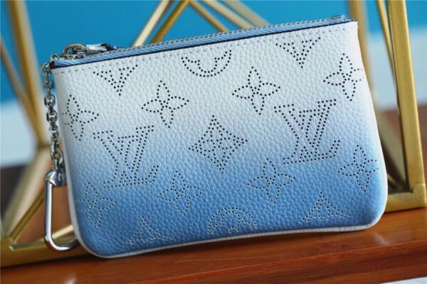 Louis Vuitton Key Pouch Mahina Magnolia Blue For Women, Women's Wallets 5.1in/13cm LV 