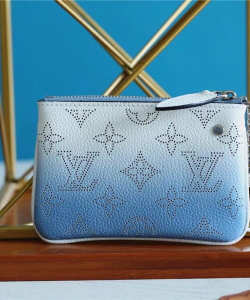 Louis Vuitton Key Pouch Mahina Magnolia Blue For Women, Women's Wallets 5.1in/13cm LV 