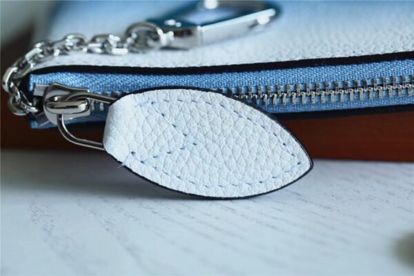Louis Vuitton Key Pouch Mahina Magnolia Blue For Women, Women's Wallets 5.1in/13cm LV 