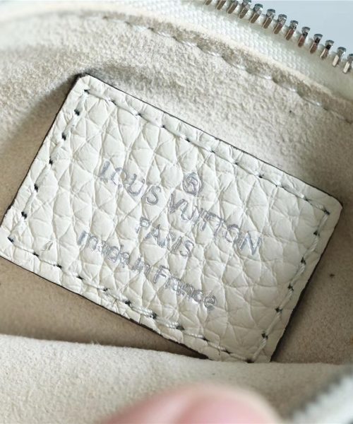 1:1 Replica Louis Vuitton Key Pouch Mahina White For Women, Women's Wallets 5.1in/13cm LV