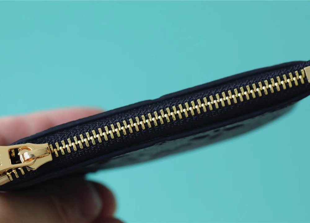 1:1 Replica Louis Vuitton Key Pouch Monogram Empreinte Black For Women, Women's Wallets 4.7in/12cm LV M80879