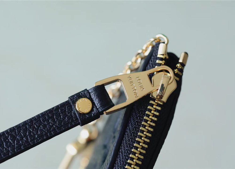 1:1 Replica Louis Vuitton Key Pouch Monogram Empreinte Black For Women, Women's Wallets 4.7in/12cm LV M80879