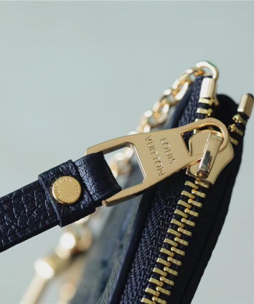 1:1 Replica Louis Vuitton Key Pouch Monogram Empreinte Black For Women, Women's Wallets 4.7in/12cm LV M80879