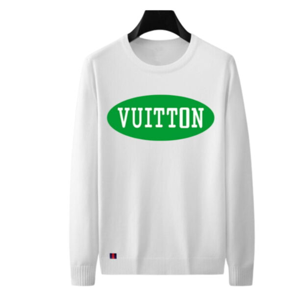 Louis Vuitton Logo LV Crewneck Sweatshirt White For Men
