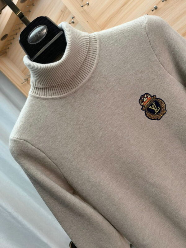 Louis Vuitton Logo Neck Jumper Sweater Beige For Men