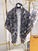 Louis Vuitton Louis in a Comic Shawl Black 117cm/46in M76958