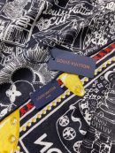 Louis Vuitton Louis in a Comic Shawl Black 117cm/46in M76958