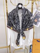 Louis Vuitton Louis in a Comic Shawl Black 117cm/46in M76958