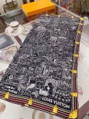 Louis Vuitton Louis in a Comic Shawl Black 117cm/46in M76958