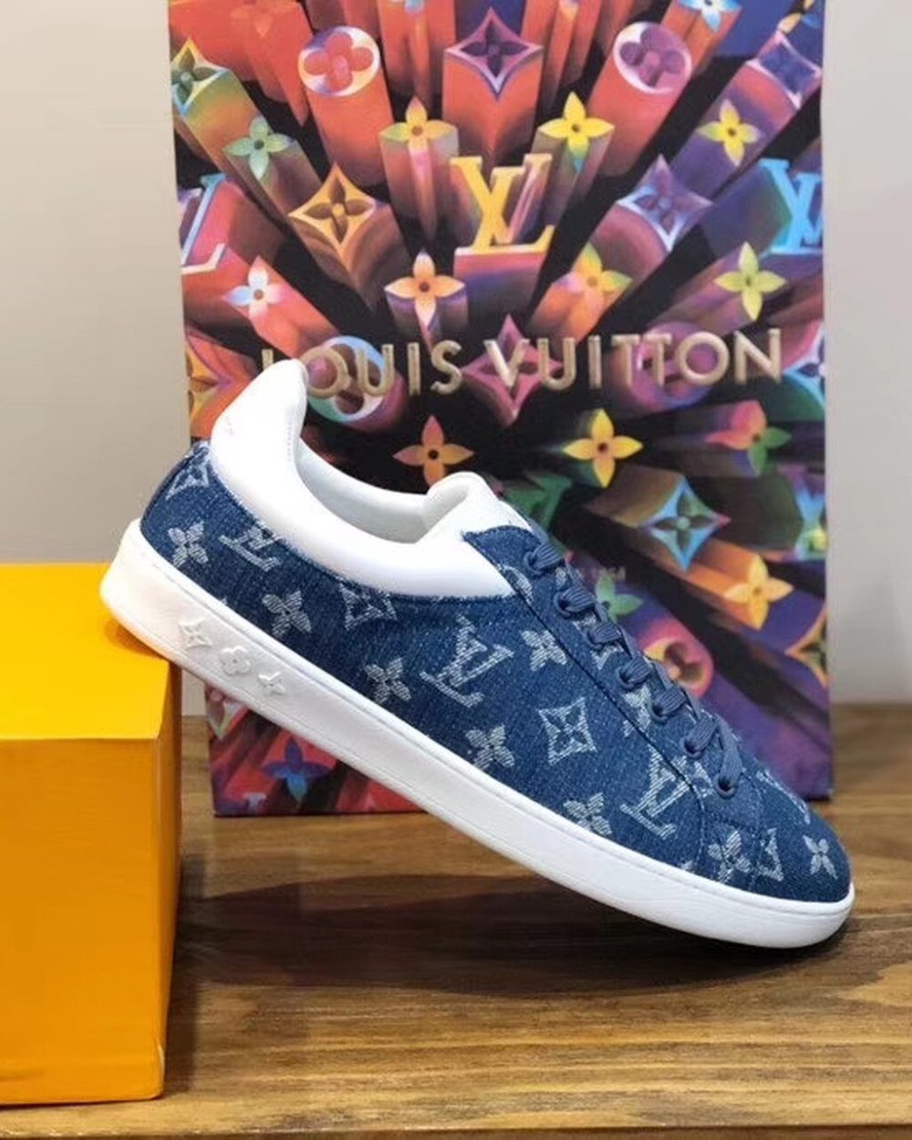 Louis Vuitton Luxembourg Sneaker Monogram Canvas Blue For Women LV