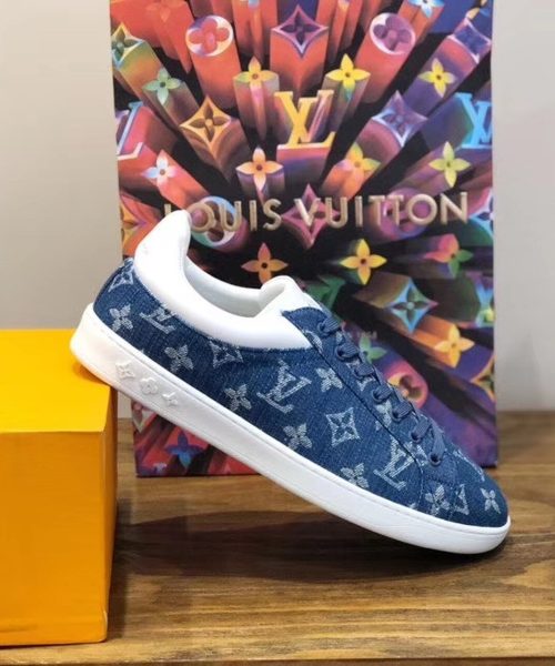 Louis Vuitton Luxembourg Sneaker Monogram Canvas Blue For Women LV