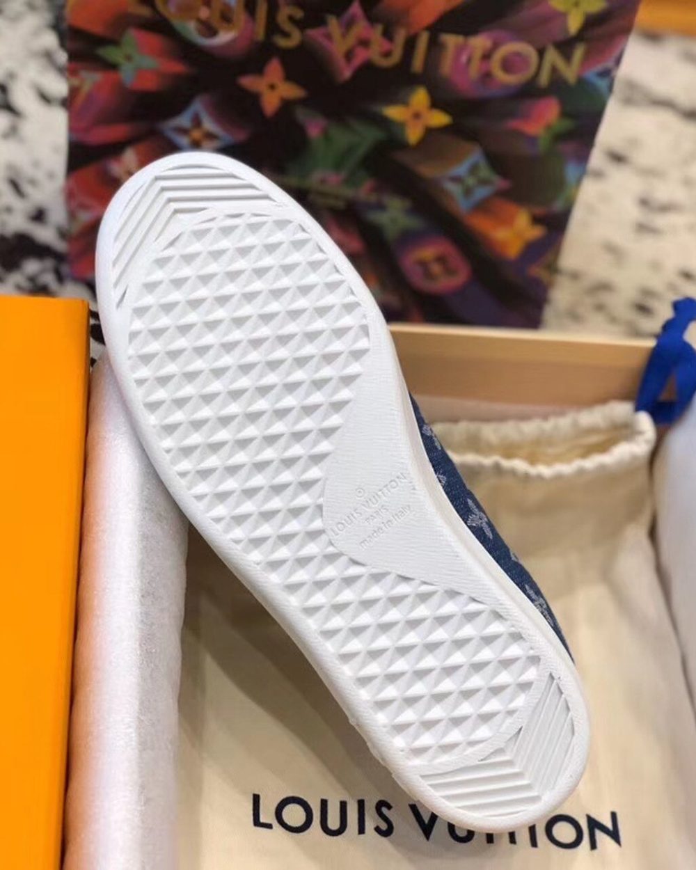 Louis Vuitton Luxembourg Sneaker Monogram Canvas Blue For Women LV