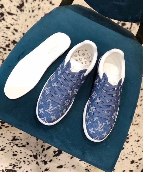 Louis Vuitton Luxembourg Sneaker Monogram Canvas Blue For Women LV