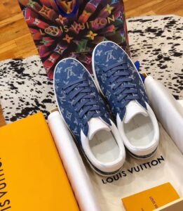 Louis Vuitton Luxembourg Sneaker Monogram Canvas Blue For Women LV