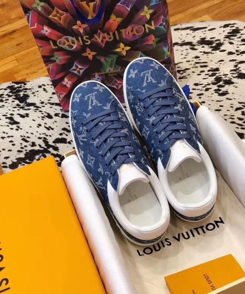Louis Vuitton Luxembourg Sneaker Monogram Canvas Blue For Women LV